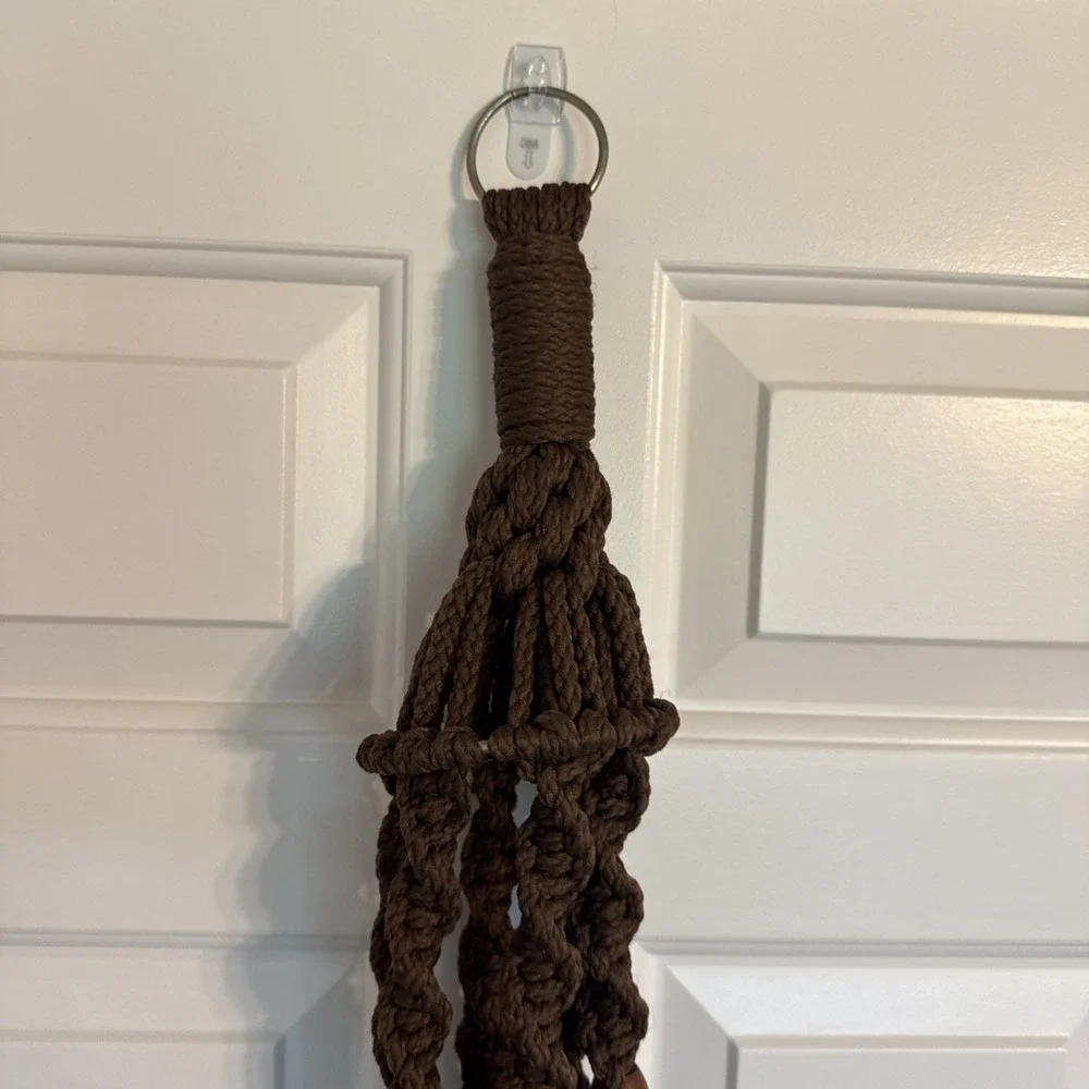 6' VTG Plant Hanger Macrame Retro Brown MCM